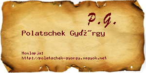 Polatschek György névjegykártya